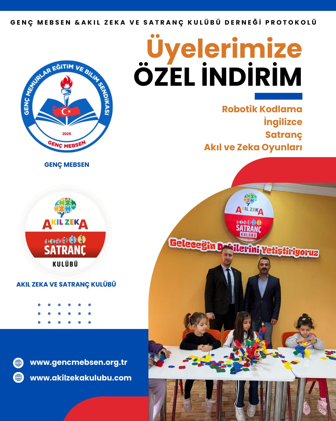 Dörtyol ve Payas’ta faaliyet gösteren Akıl Zeka ve Satranç Kulübü Derneği ile Genç MEBSEN arasında indirim protokolü imzalanmıştır.
